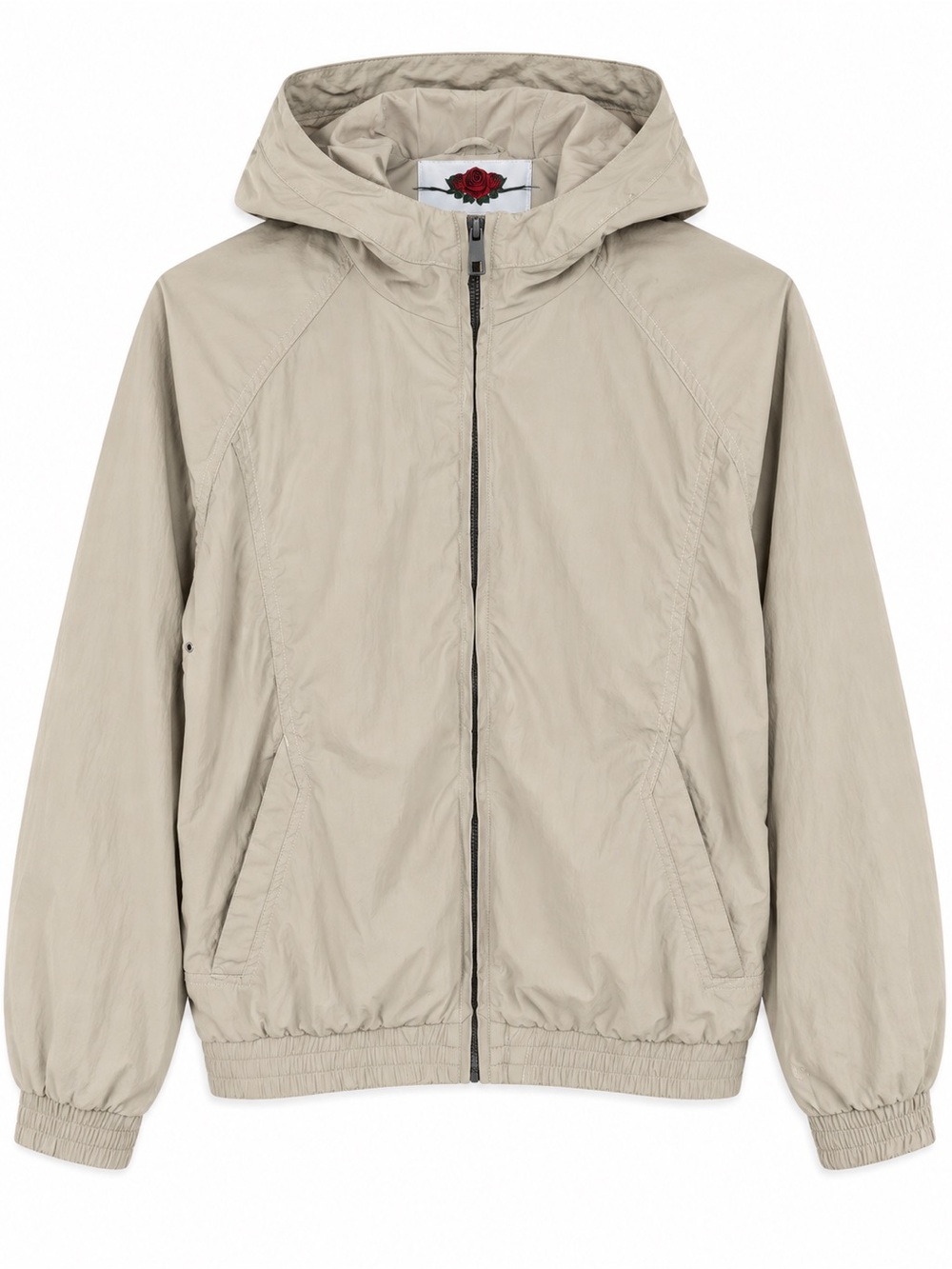 Hollister Light Beige Hooded Windbreaker